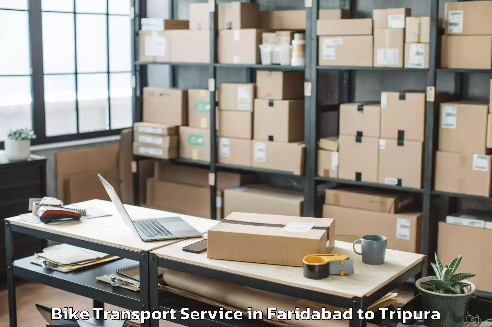 Trusted Faridabad to Melaghar Bike Transport